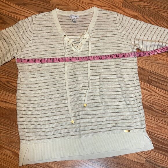 Calvin Klein Neutral Sweater, aesthetic, cream, gold, medium - Picture 4 of 8